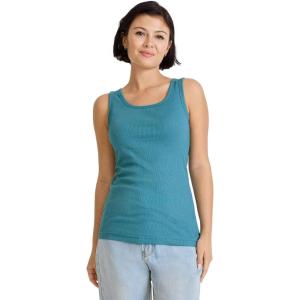 imageJockey Womens Performance 100 Cotton Rib TankTeal Slate
