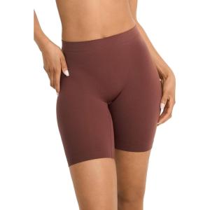 imageJockey Womens Shapewear Skimmies Seamfree Ultralight Smoothing NoChafe SlipshortTuscan Brown