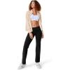 imageJockey Womens Activewear Cotton Stretch Bootleg PantBlack
