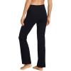 imageJockey Womens Activewear Cotton Stretch Bootleg PantBlack