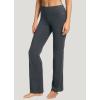 imageJockey Womens Activewear Cotton Stretch Bootleg PantCharcoal Grey Heather