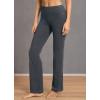 imageJockey Womens Activewear Cotton Stretch Bootleg PantCharcoal Grey Heather