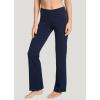 imageJockey Womens Activewear Cotton Stretch Bootleg PantThunder Blue