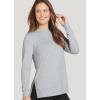 imageJockey Womens Loungewear French Terry SweatshirtLight Grey Heather