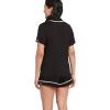 imageJockey Womens Sleepwear Cooling Modal Notch Collar Short Sleeve Top ampamp Short SetBlack