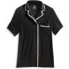 imageJockey Womens Sleepwear Cooling Modal Notch Collar Short Sleeve Top ampamp Short SetBlack
