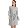 imageJockey Womens Organic Cotton Stretch Loungewear RobeGrey Heather