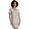 imageJockey Womens Organic Cotton Stretch Sleep ShirtGrey Heather