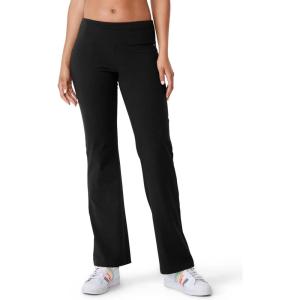 imageJockey Womens Activewear Cotton Stretch Bootleg PantBlack