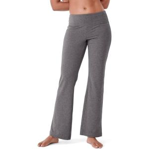 imageJockey Womens Activewear Cotton Stretch Bootleg PantCharcoal Grey Heather