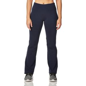 imageJockey Womens Activewear Cotton Stretch Bootleg PantDark Navy