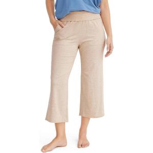 imageJockey Womens Loungewear Soft Touch Luxe Crop PantOatmeal Heather