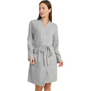 imageJockey Womens Organic Cotton Stretch Loungewear RobeGrey Heather