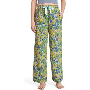 imageJockey Womens Sleepwear Soft Touch Luxe Woven PantParakeet Paradise