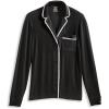 imageJockey Womens Sleepwear Cooling Modal Notch Collar Long Sleeve Top ampamp Pant SetBlack