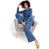 imageJockey Womens Sleepwear Cooling Modal Notch Collar Long Sleeve Top ampamp Pant SetFresh Coast