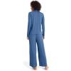 imageJockey Womens Sleepwear Cooling Modal Notch Collar Long Sleeve Top ampamp Pant SetFresh Coast