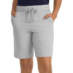 imageJockey Womens Organic Cotton Stretch Bermuda ShortGrey Heather