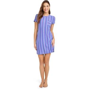 imageJockey Womens Soft Cool Sleep ShirtDashed Stripe