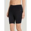 imageJockey Womens Activewear High Rise Cotton Stretch 10quot Bike ShortBlack