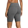 imageJockey Womens Activewear High Rise Cotton Stretch 10quot Bike ShortCharcoal Grey Heather