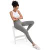 imageJockey Womens Activewear High Rise Cotton Stretch Ankle LeggingCharcoal