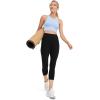 imageJockey Womens Activewear High Rise Cotton Stretch Capri LeggingBlack
