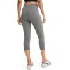imageJockey Womens Activewear High Rise Cotton Stretch Capri LeggingCharcoal
