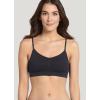 imageJockey Womens Bra Seamfree Modern Micro Stretch Cami Strap BraletteBlack
