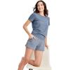 imageJockey Womens Loungewear Soft Touch Luxe Foldover ShortSplatter Dot
