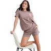 imageJockey Womens Loungewear Soft Touch Luxe Foldover ShortTwilight Sands