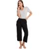 imageJockey Womens Organic Cotton Stretch CapriBlack