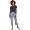 imageJockey Womens Organic Cotton Stretch CapriFeeder Stripe