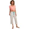 imageJockey Womens Organic Cotton Stretch CapriPretty Teal Peaches