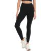 imageJockey Womens Activewear High Rise Cotton Stretch Ankle LeggingBlack