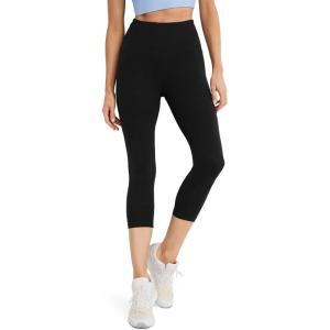 imageJockey Womens Activewear High Rise Cotton Stretch Capri LeggingBlack