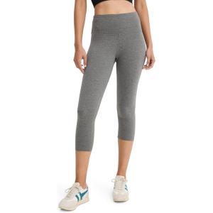 imageJockey Womens Activewear High Rise Cotton Stretch Capri LeggingCharcoal