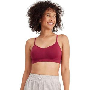 imageJockey Womens Bra Seamfree Modern Micro Stretch Cami Strap BraletteRed Pear