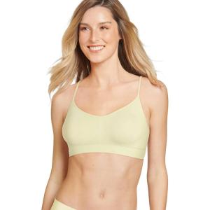imageJockey Womens Bra Seamfree Modern Micro Stretch Cami Strap BraletteYellow Grass