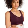 imageJockey Womens Bra Seamfree Back Smoothing BraletteDeep Sangria