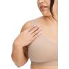 imageJockey Womens Bra Seamfree Back Smoothing BraletteLight