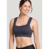 imageJockey Womens Bra Seamfree High Impact Sports BraIron Grey