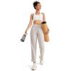 imageJockey Womens Bra Seamfree Mid Impact Sports BraWhite Snow