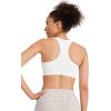 imageJockey Womens Bra Seamfree Mid Impact Sports BraWhite Snow