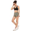 imageJockey Womens Bra Seamfree Mid Impact Zip Front Sports BraBlack Night
