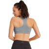 imageJockey Womens Bra Seamfree Mid Impact Zip Front Sports BraBoulder