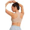 imageJockey Womens Bra Seamfree Mid Impact Zip Front Sports BraLight Beige