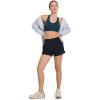 imageJockey Womens Bra Seamfree Mid Impact Zip Front Sports BraOcean Sky