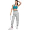 imageJockey Womens Bra Seamfree Mid Impact Zip Front Sports BraTeal Slate