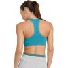 imageJockey Womens Bra Seamfree Mid Impact Zip Front Sports BraTeal Slate